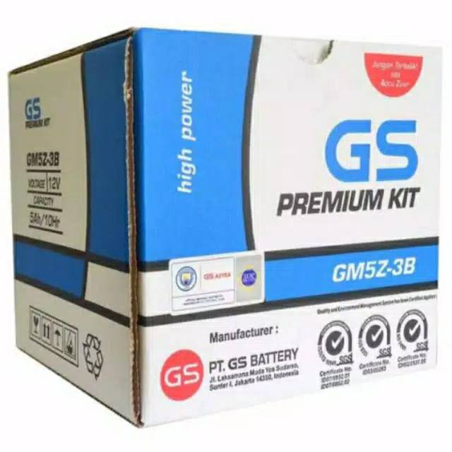 Aki gs gm5z 3B original basah/ kering