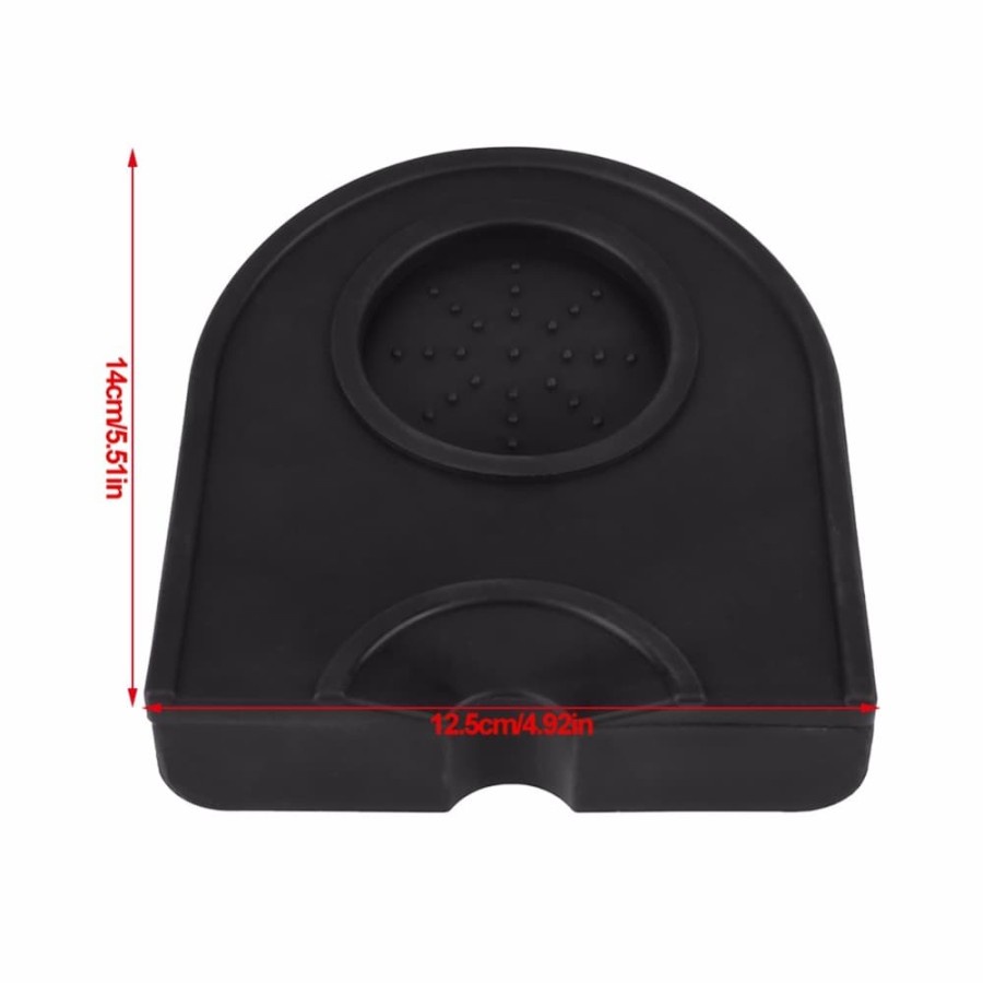 OneTwoCups Silicone Holder Mat Tamper Kopi Espresso Barista - Black