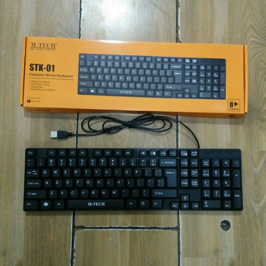 Keyboard USB MTech Komputer Laptop / Keyboard murah . Keyboard kerja / Keyboard game