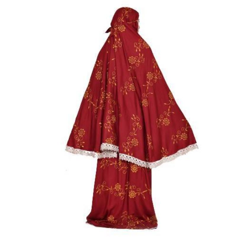 Al Kahf - Mukena Dewasa 2 in 1 Gracella Bordir Teratai