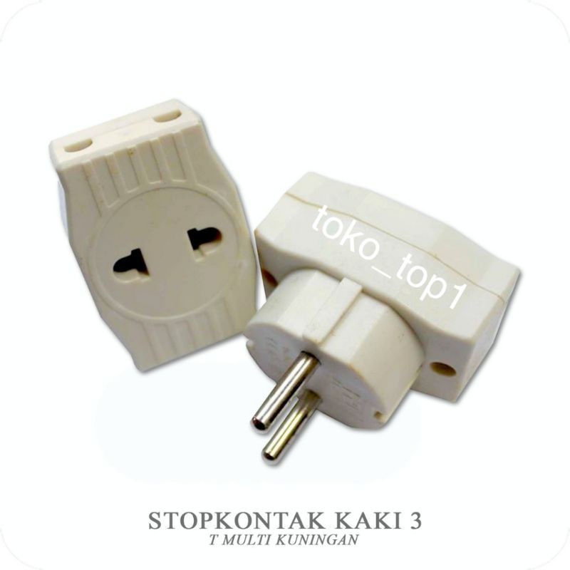 T multi Murah Kuningan / Stop kontak kaki 3 / Stop kontak kaki T