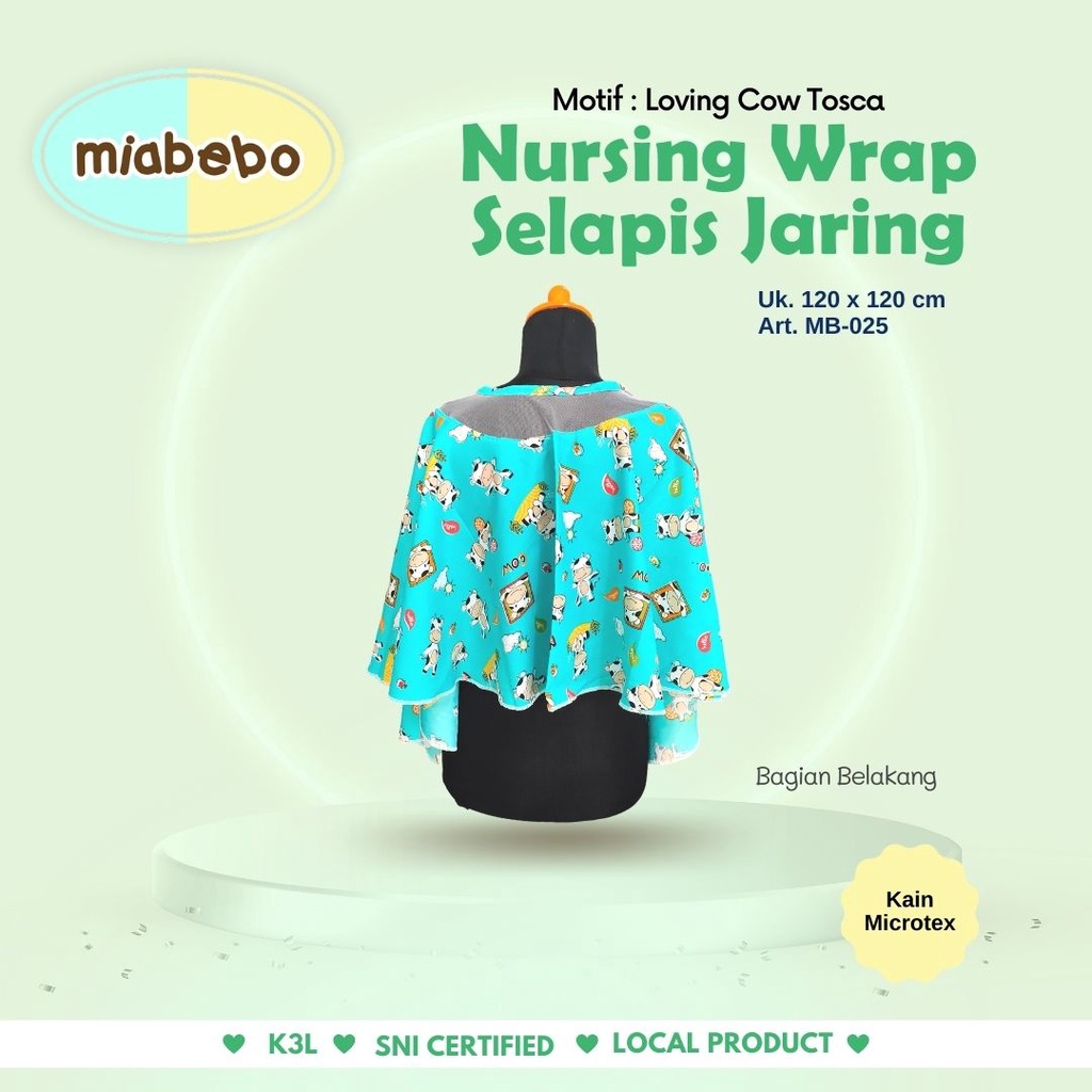 MIABEBO BY OBAYITO NURSING WRAP SELAPIS JARING PERLENGKAPAN MENYUSUI MB-025