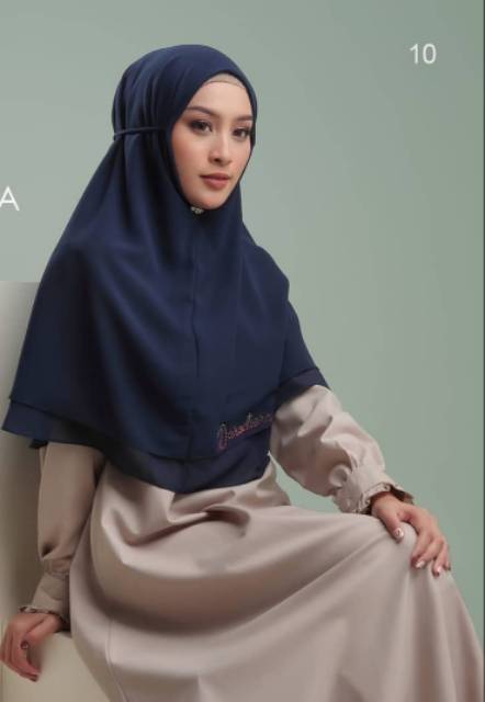 hijab bergo tali rubiah ceruty babydoll instan