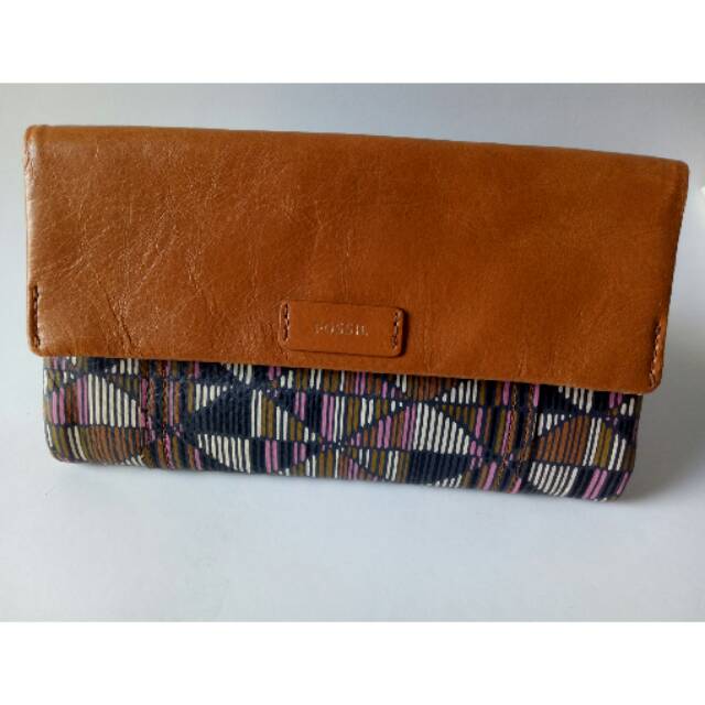 Fossil ellis wallet long batik