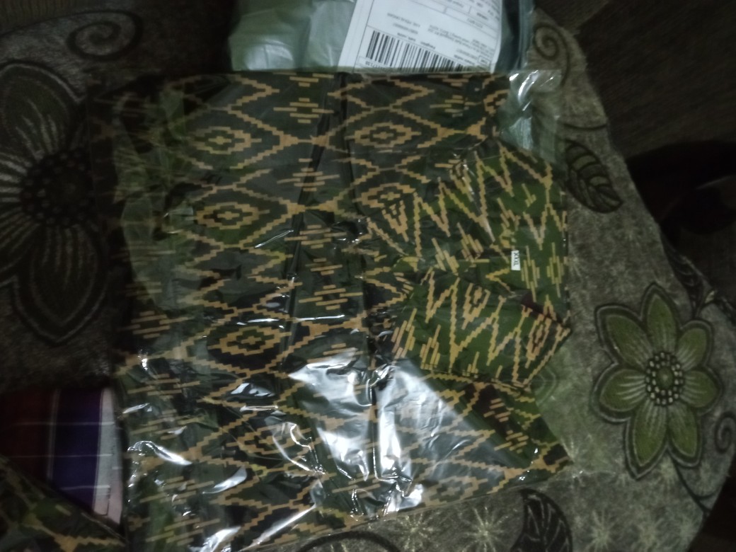 Nabila Batik Jumbo M / 10xl Kemeja Lengan Pendek Motif Kawat Coklat Murah Batik Jumbo