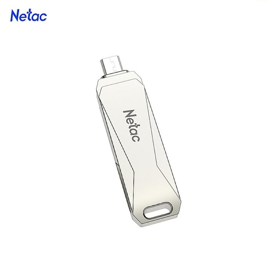 Netac Flashdisk U381 32GB 64GB 128GB USB3.0 MicroUSB Dual Flash Drive