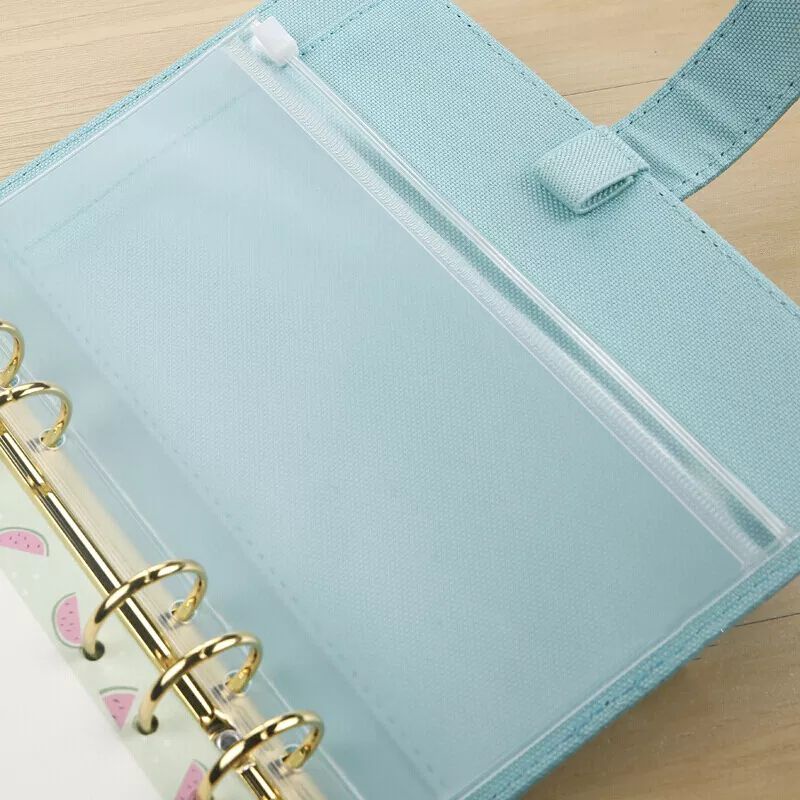 Ziplock Binder A5 Warna PVC Transparent Loose Leaf Doff Zip Lock 1 Pc