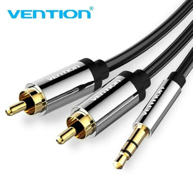 [COD] KABEL AUDIO VENTION BCF 1.5 METER / KABEL AUX 3.5MM MALE TO 2 RCA MALE BCF HIGH QUALITY 1.5M ORIGINAL