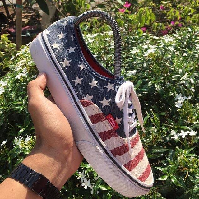 vans authentic american flag