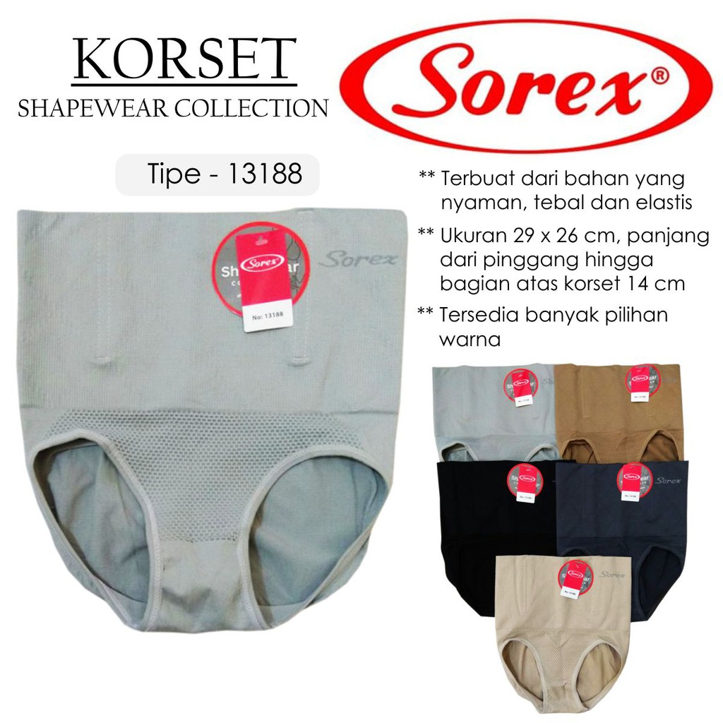 CD KORSET SOREX 13188 13187 13189 Celana Dalam  Slimming Corset CD Pelangsing 4 Penyangga