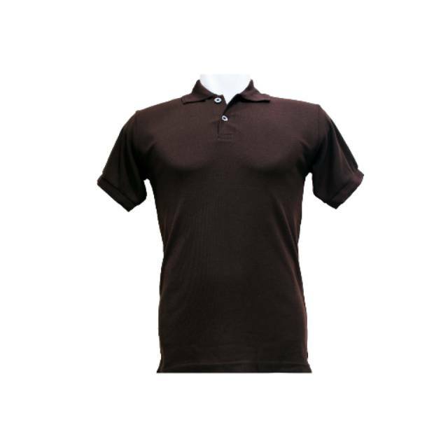 YB POLO SHIRT KAOS KERAH COKELAT COKLAT POLOS BAJU PRIA COWOK KAUS CASUAL TANGAN KATUN LENGAN PENDEK