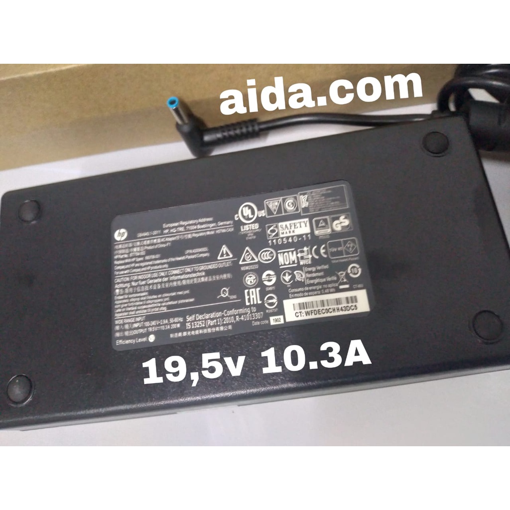 Adaptor Laptop HP 19.5V 10.3A Blue Pin