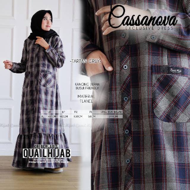 Gamis Cassanova ori Quail Hijab