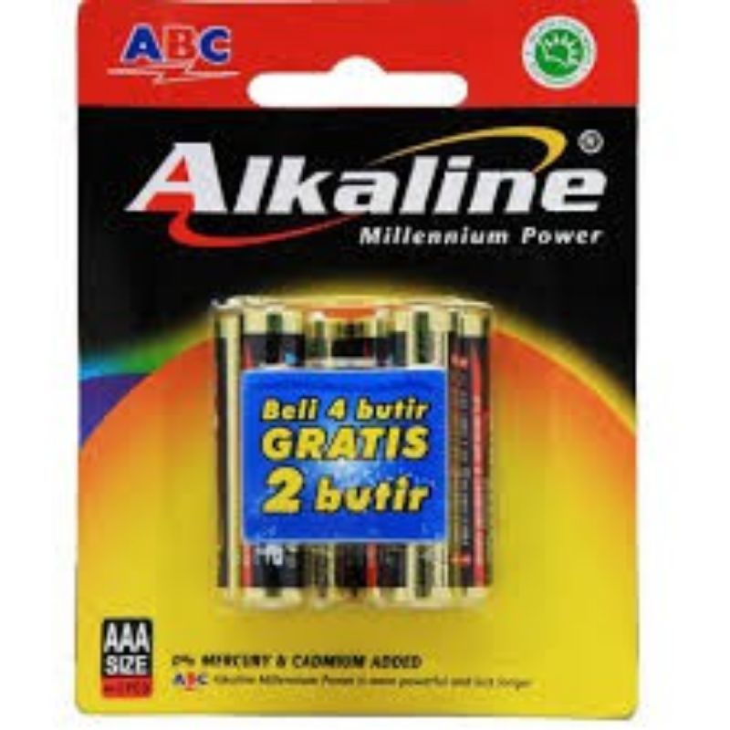 BATERAI ALKALINE AAA ISI 6 ORIGINAL BARU BATTERY