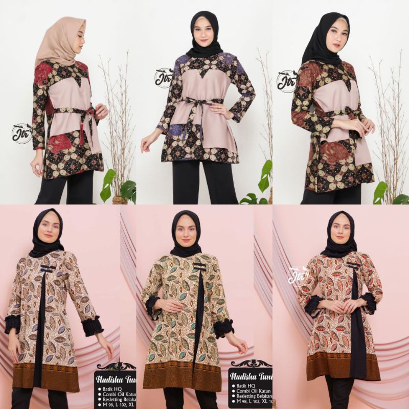 Paling Murah Ori Atasan Blus Batik Wanita Modern Halus Dolby Kombinasi Brokat Polos qV1MNaCDNMM8V