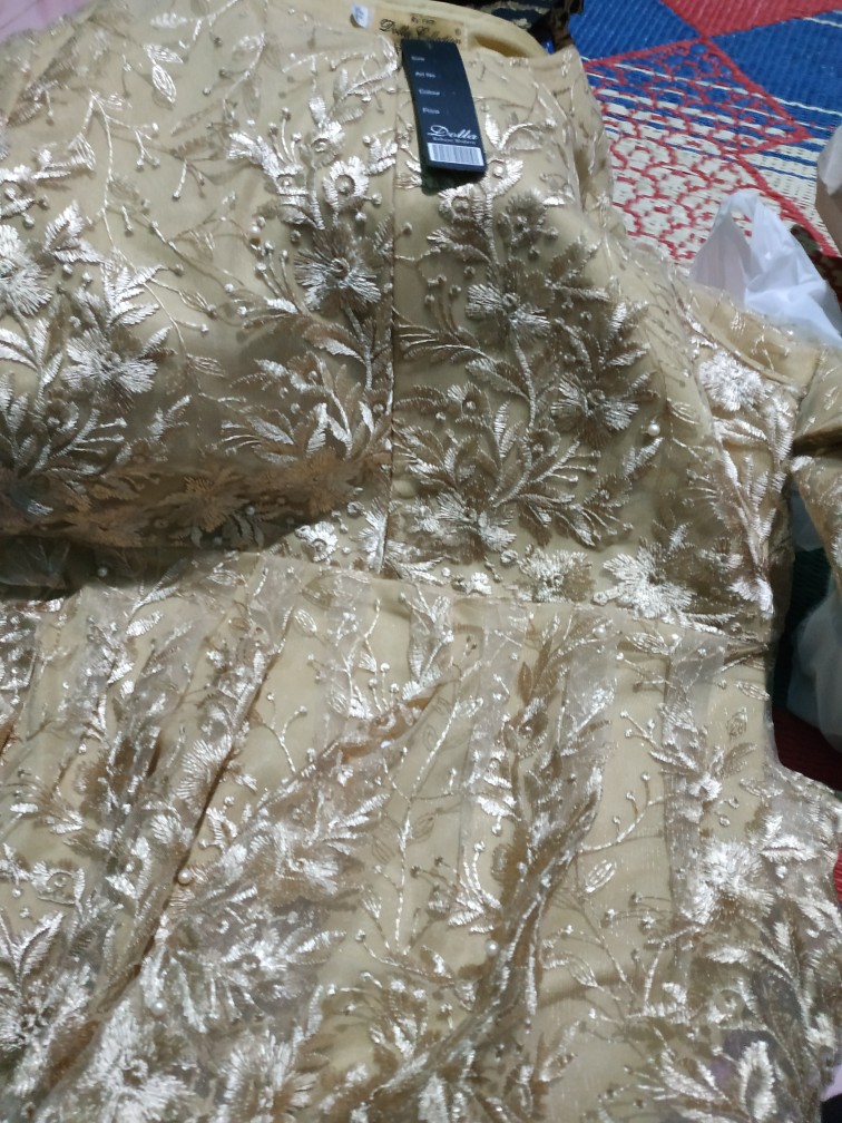 Couple Kebaya Rok Kemeja Motif Pradaa Gold