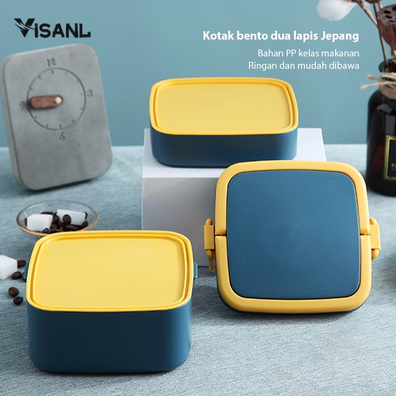 Portabel Lunch Box Set Kotak Makan Siang BPA Free Tempat Makan Bento Multifungsi VS-64