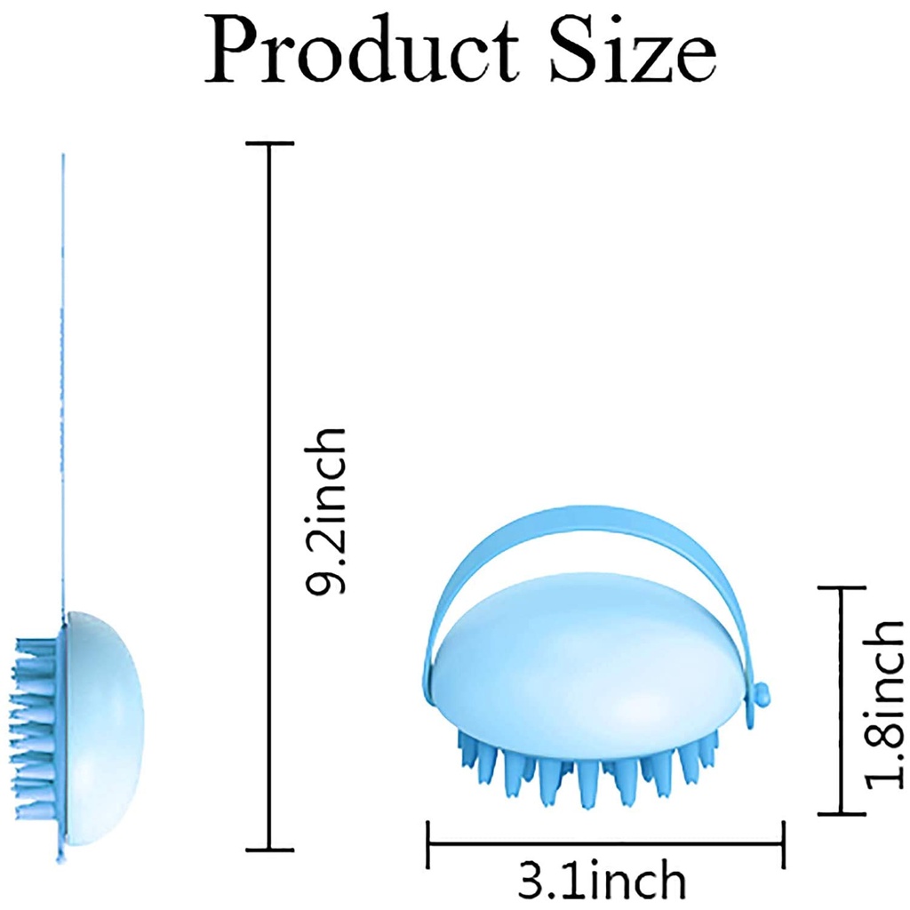 Silicone Head Body Scalp Massage Brush / Anti-Dandruff Hair Washing Comb Shampoo Shower Brush for Bathroom