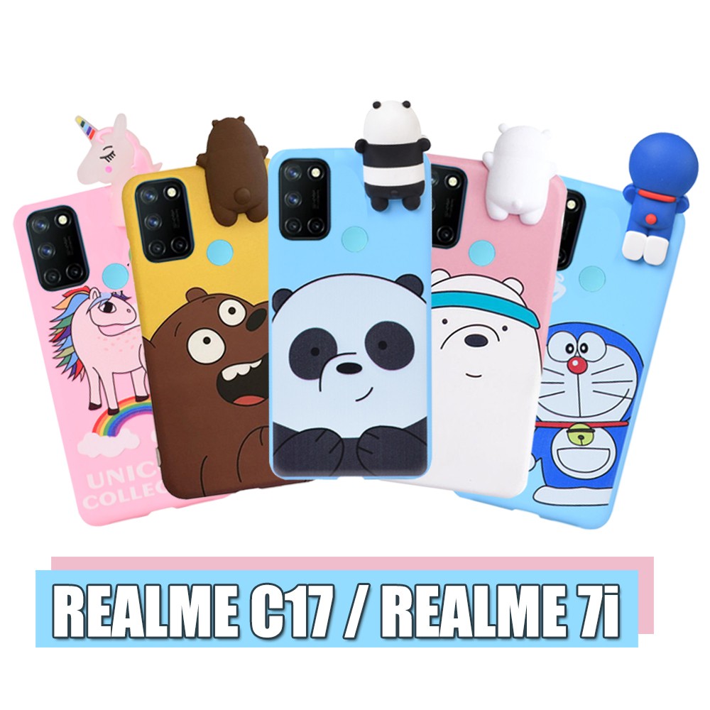 Casing REALME C15 C12 C11 C17 7i Intip Soft Case Karakter