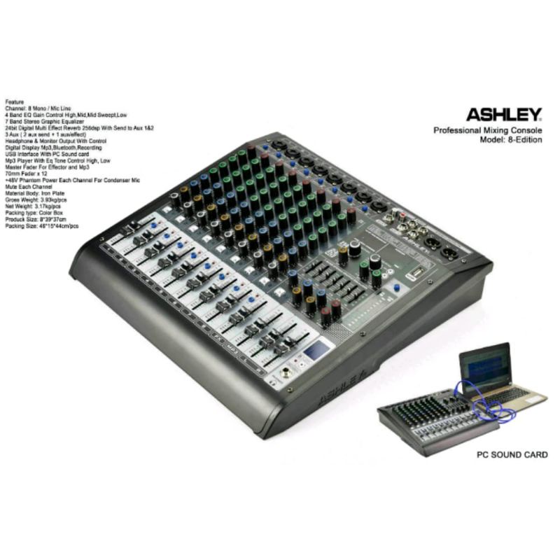 Mixer Audio Ashley 8 Edition 8 Channel Original