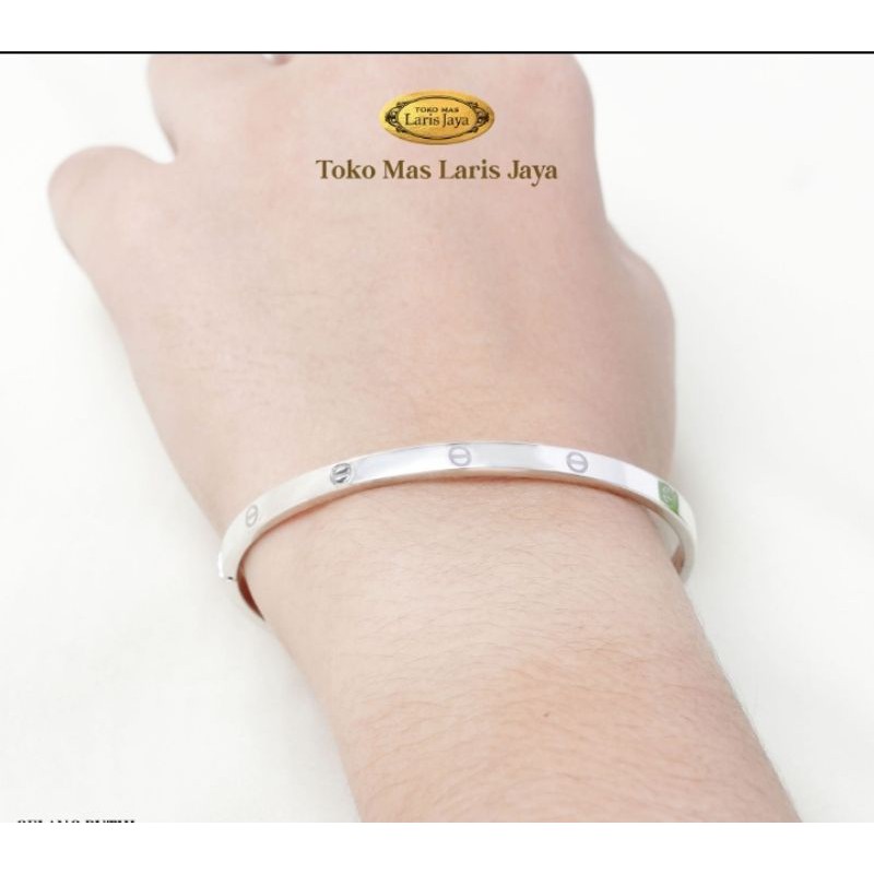 gelang putih cartier kadar 37,5