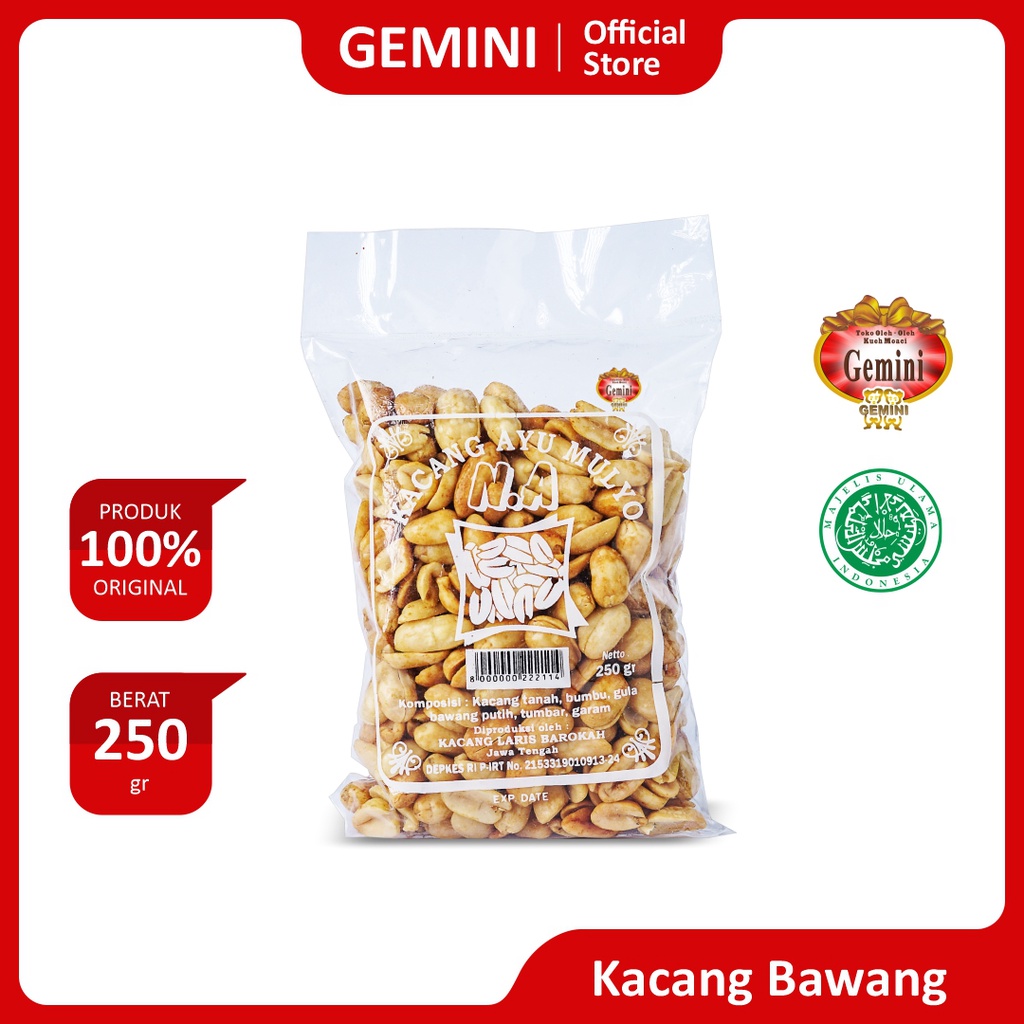 

Gemini - Kacang Bawang Cap NA - Gurih Renyah - Kemasan 250gr