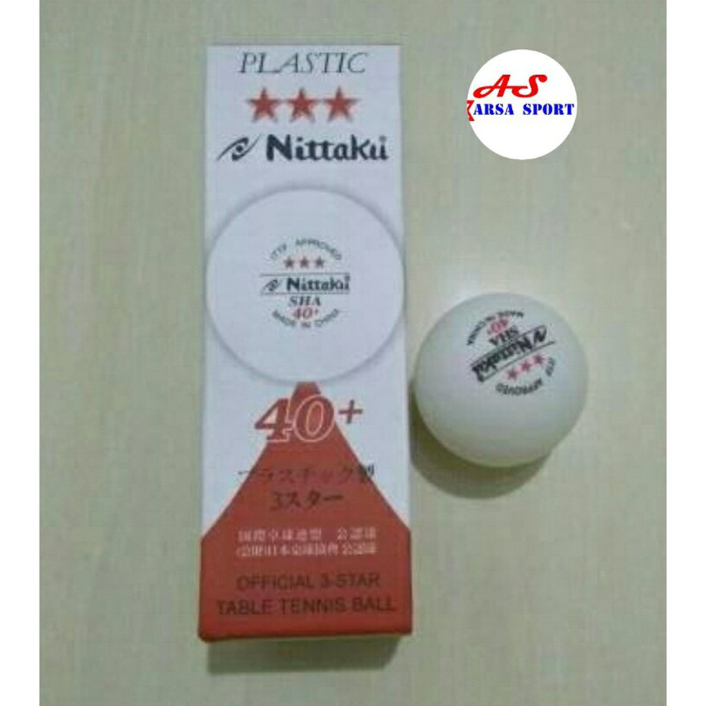 Bola Pingpong Nittaku Original Isi 3 Bola Putih Nitaku Tenis Meja