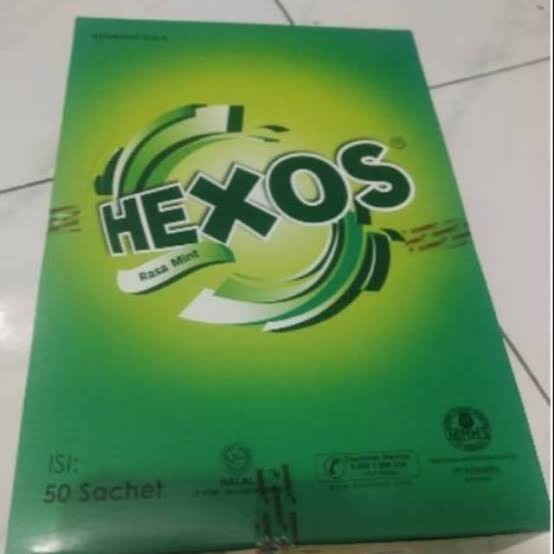 

1 Box / Pak / Dus Hexos Permen isi 50 sachet