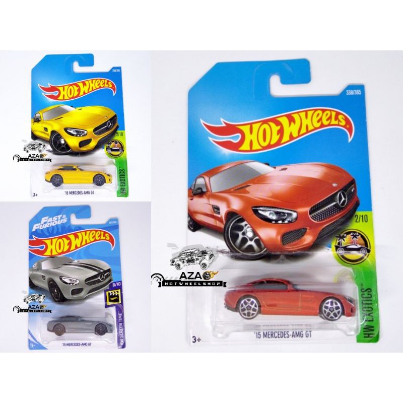 Hot Wheels 15 Mercedes AMG GT silver kuning merah HW Exotics Screen Time Fast and Furious hotwheels