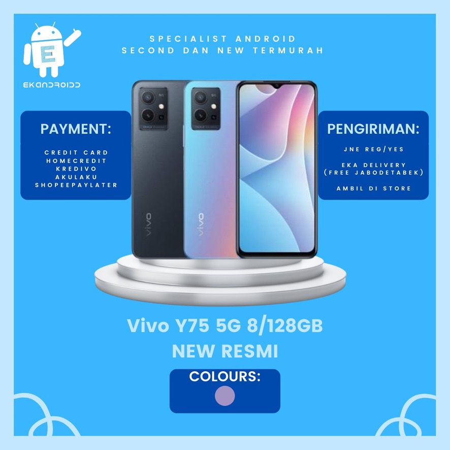 VIVO Y75 5G 8/128GB NEW RESMI