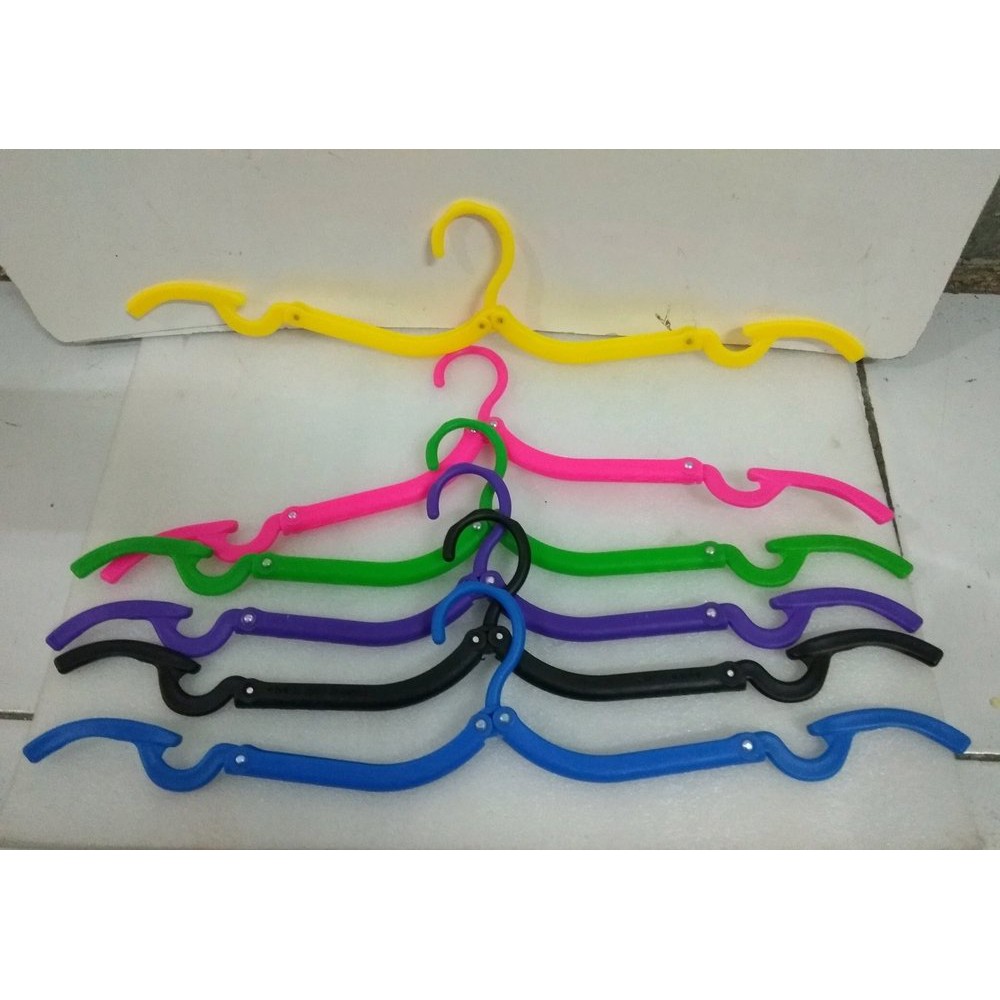 [26 GRAM] Gantungan Hanger Jemuran Baju Lipat Portable Travel