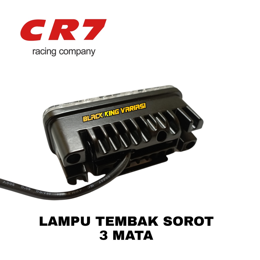 LAMPU SOROT 3 MATA/LAMPU TEMBAK CREE 3 LED DC 12-24V 18W/LAMPU SOROT CREE LED 3 MATA/LAMPU SOROT LED/LAMPU