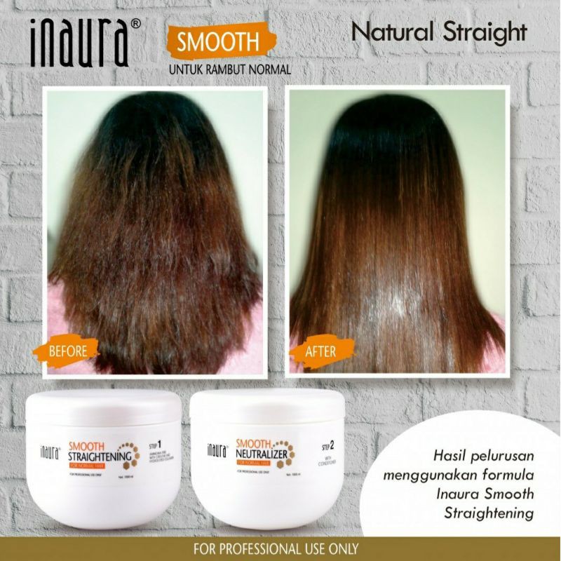 INAURA STEP 1 Straightening (1KG) 1000 GR / Obat Rebonding / Krim Pelurus Rambut