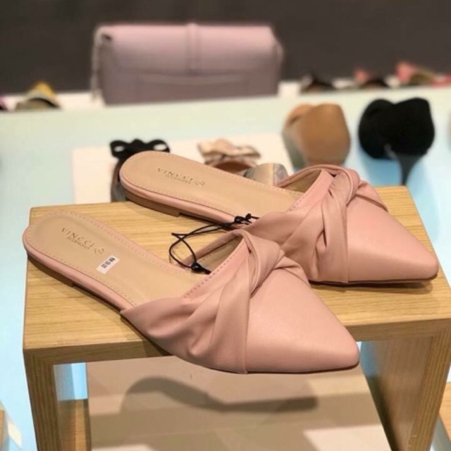 VINCCI Flat selop sandal blue beige pink yellow black new arrival sale original murah RESTOCK