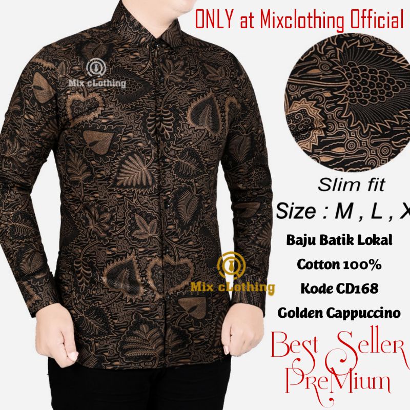 Baju Kemeja Batik Pria Slimfit Lengan Panjang
