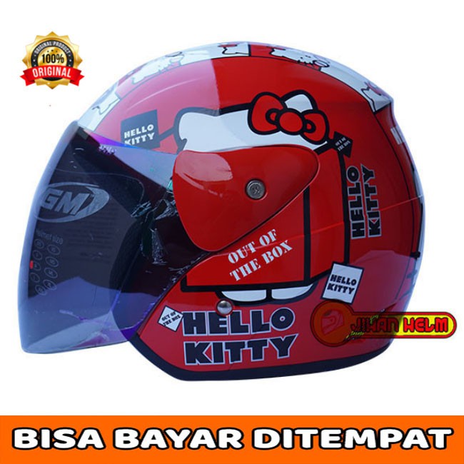 HELM / HELM GM / HELM WANITA / HELM WANITA GM EVOLUTION #10 HELLO KITTY RED TERMURAH