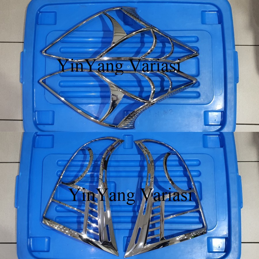 PAKET Garnish Depan + Belakang All New Avanza 2012 2013 2014 Chrome