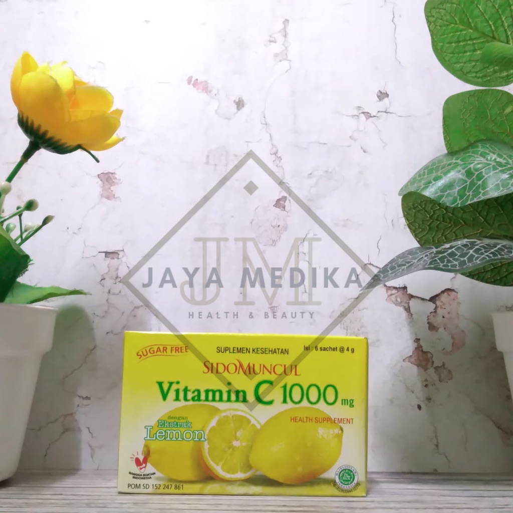 Vitamin C 1000 Sido Muncul Rasa Lemon Serbuk Isi 6's