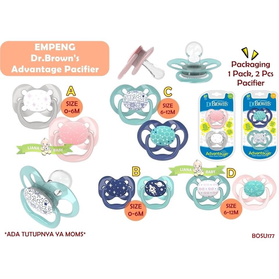 BOSU177 EMPENG DR BROWNS ADVANTAGE PACIFIER 1 PACK ISI 2 PCS