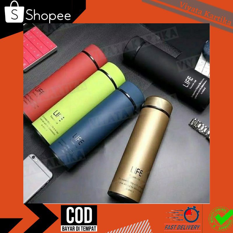 termos life 500 ml termos air panas tumbler vacuum flask stainless serbaguna tahan panas