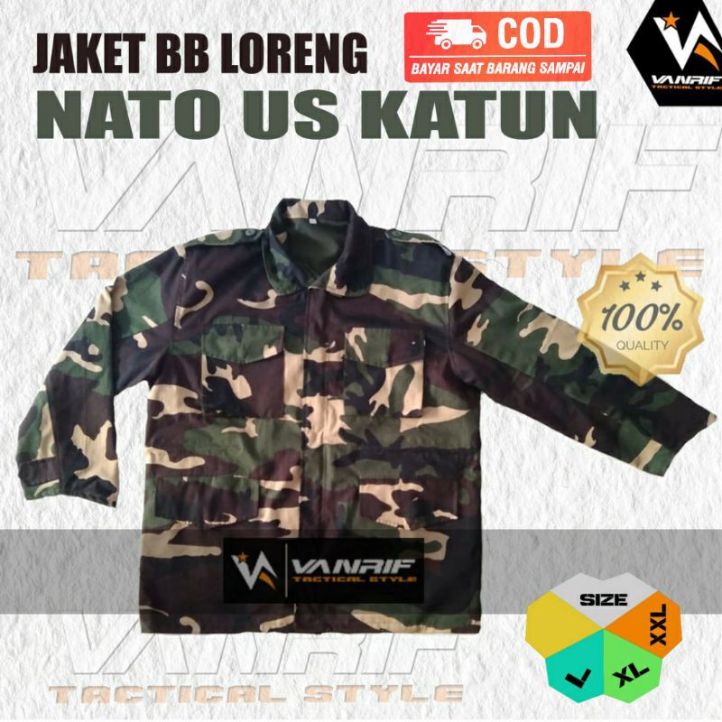 JAKET BB NATO US KATUN | JAKET BB LORENG NATO US
