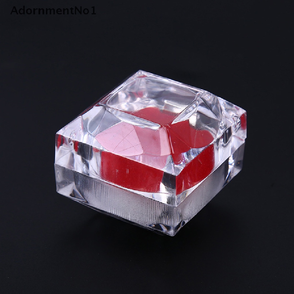 [AdornmentNo1] Transparent Acrylic Ring Holder Wedding Engagement Packaging Jewelry Gift Box [new]