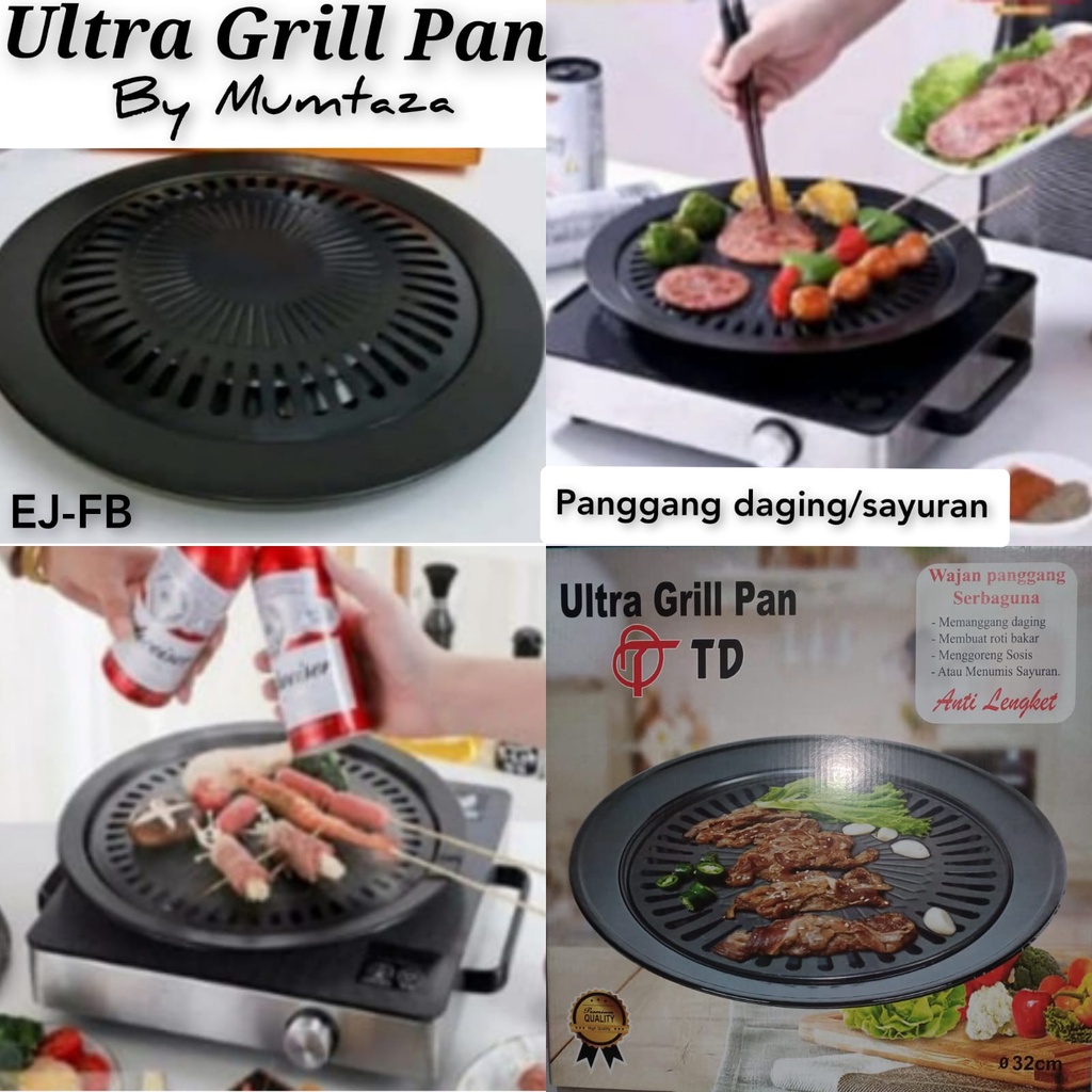 Panggangan BBQ Grill Pan Bulat Kompor High Quality, Grill Pan Pangangan Bulat