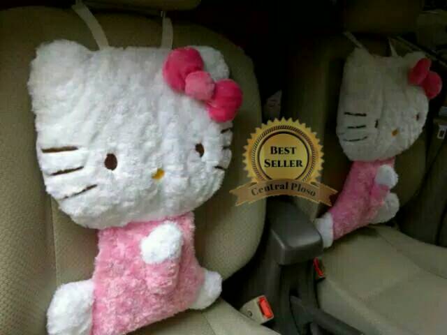 SANDARAN JOK MOBIL HELLO KITTY HK/ AKSESORIS MOBILcp