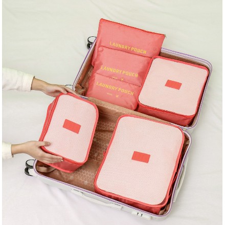 JM (READY STOK) TAS TRAVEL POUCH ORGANIZER STORAGE 6 IN 1 LAUNDRY POUCH PRAKTIS IMPORT TT-04-6IN1