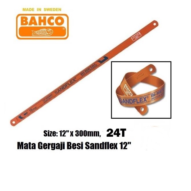 Mata Gergaji Besi Sandflex BAHCO ASLI 24 T