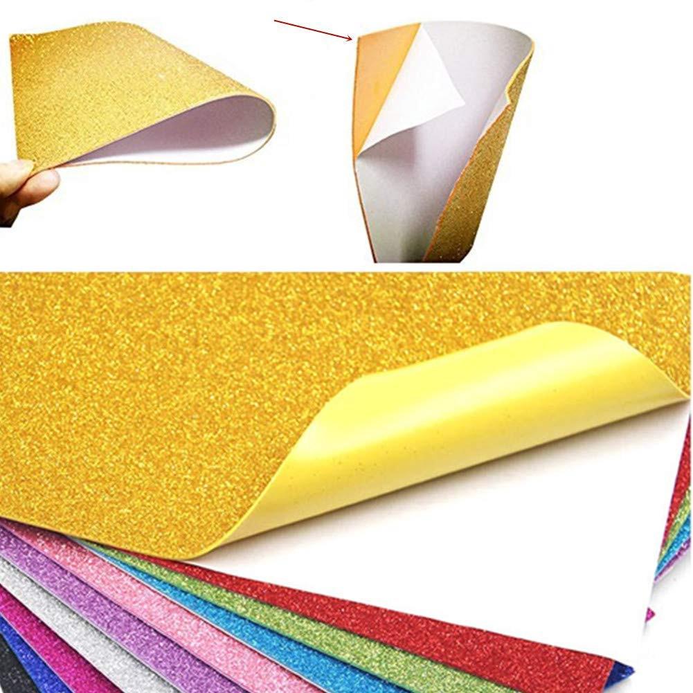 10 Pack a4 2mm Lembaran Foam Emas Glitter untuk 10 Pack a4 2mm Lembaran Foam Emas Glitter untuk