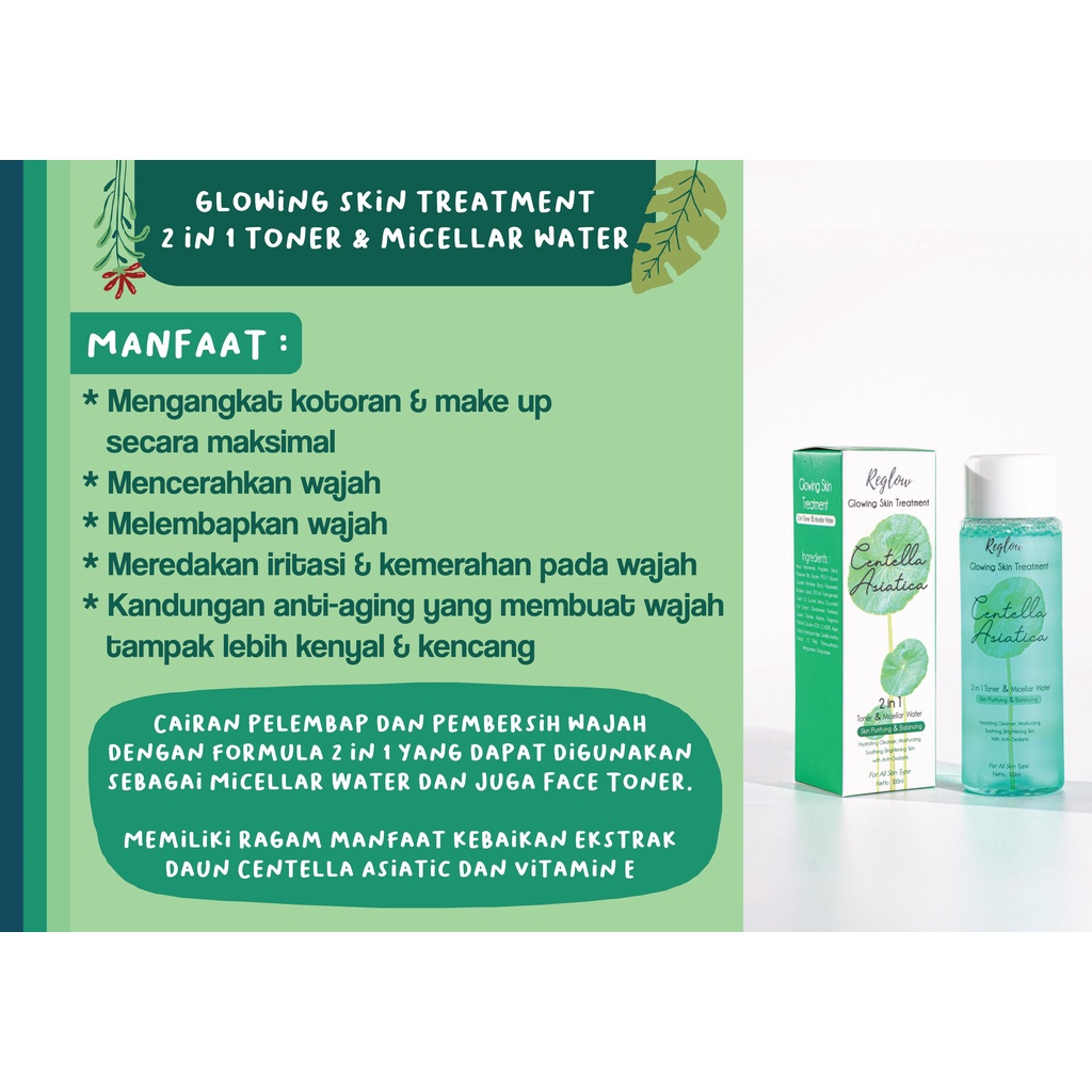 Paket Skincare Glowing Treatment Reglow / Pemutih Pencerah Wajah Free Pouch Premium Termurah-4