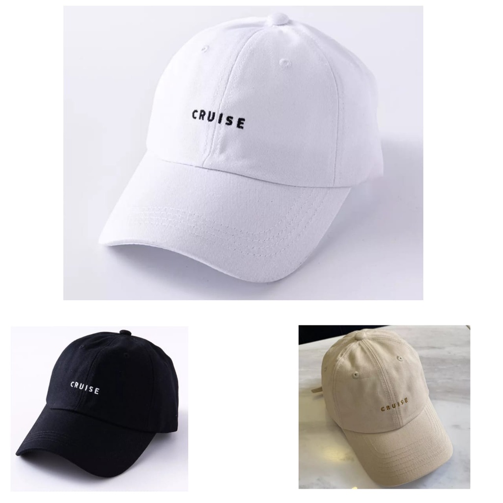 Topi Korean Style Bordir Cruise Topi Casual Distro Model Terbaru