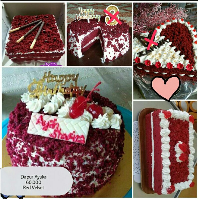 

kue ulang tahun red Velvet/cake red Velvet